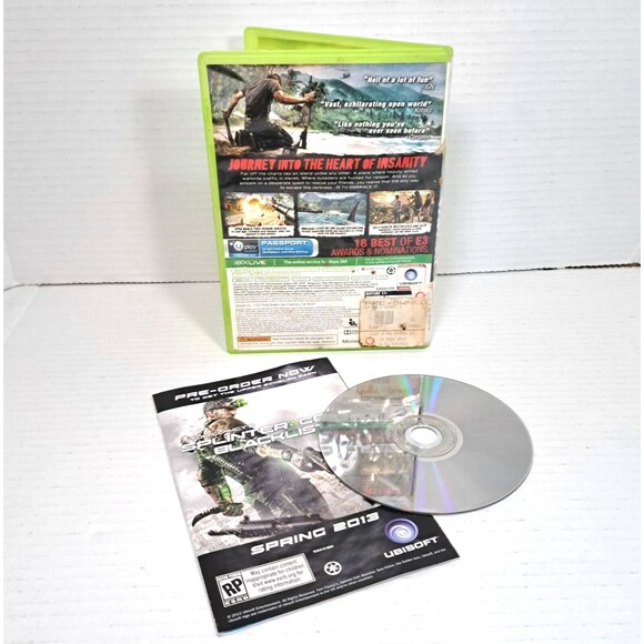 Far Cry 3 (Microsoft Xbox 360, 2012) CIB Complete with Manual Tested Video Game - Picture 2 of 2